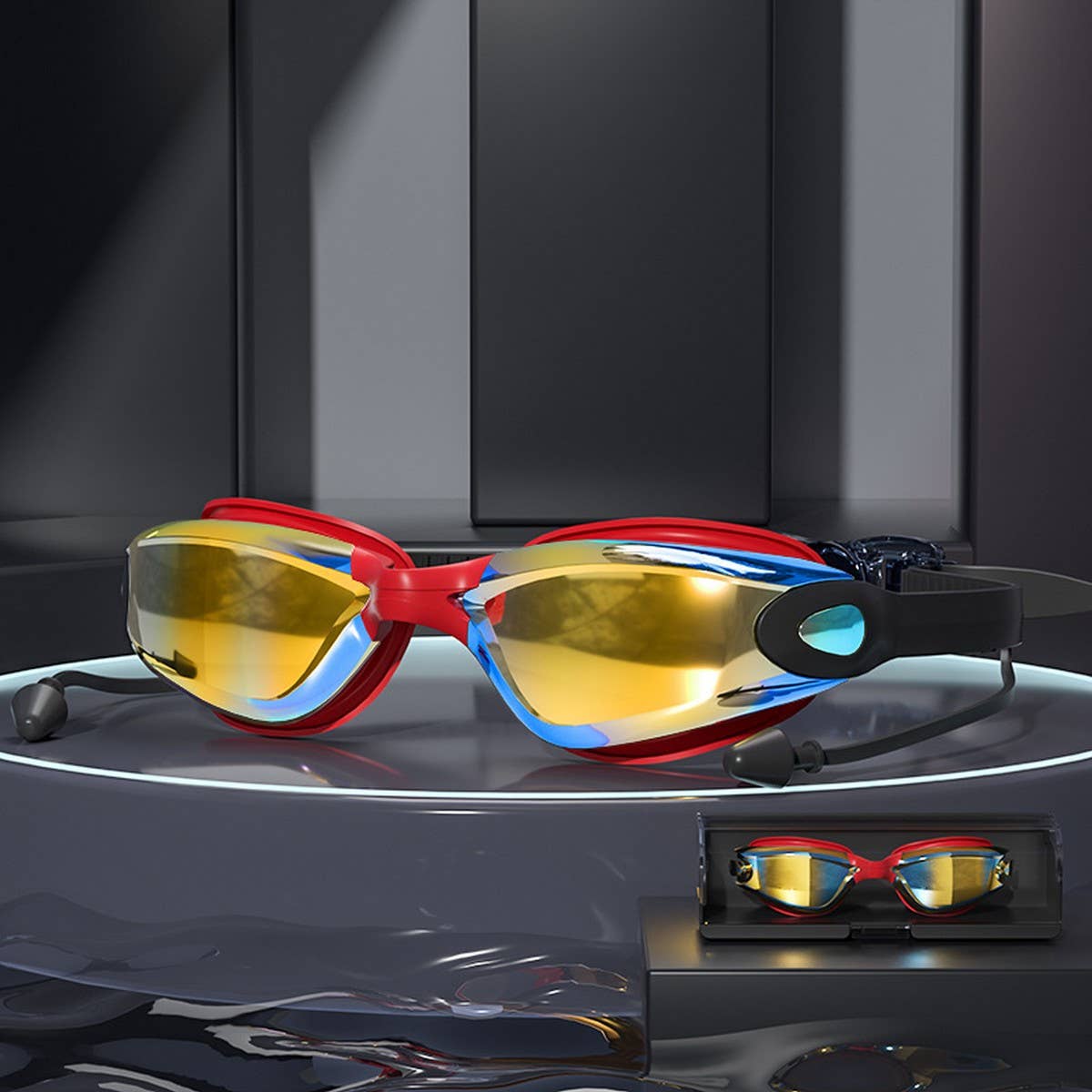 HD Anti-Fog Silicone Swim Goggles ? Mirrored Lens