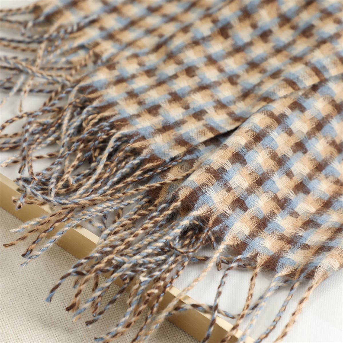 NEW RETRO BRITISH PLAID WARM SCARF