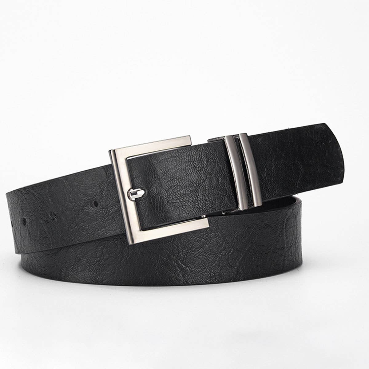 Versatile pink-buckle leopard print belt