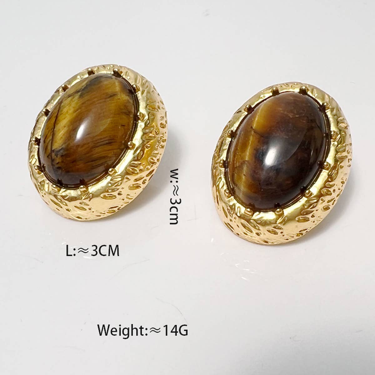VINTAGE MAILLARD TIGER EYE DROP EARRINGS