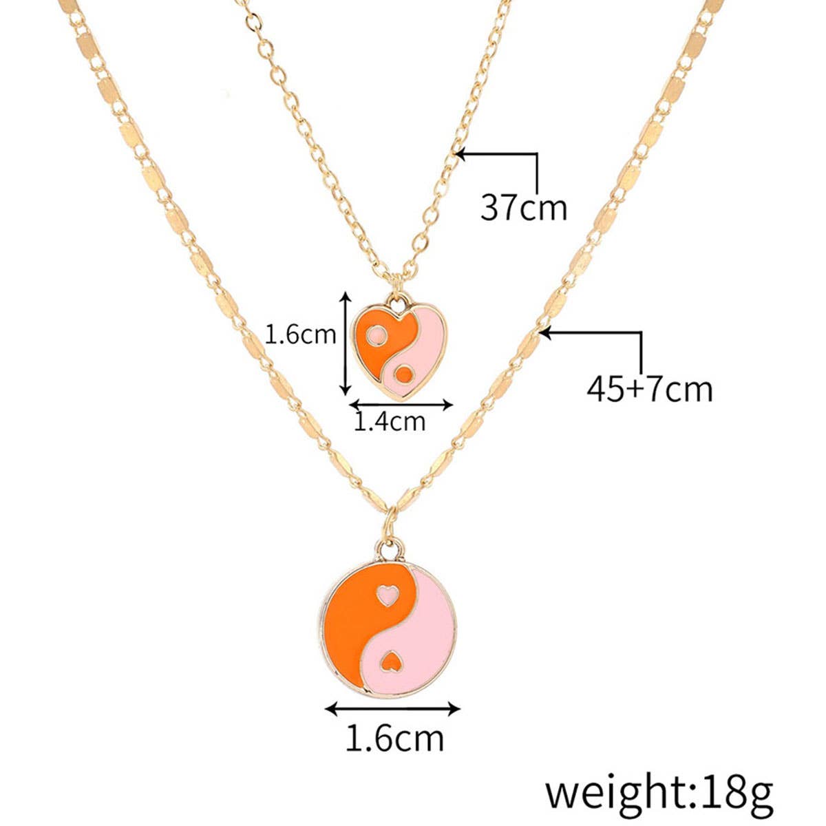 HEART CHARM LAYERED NECKLACE