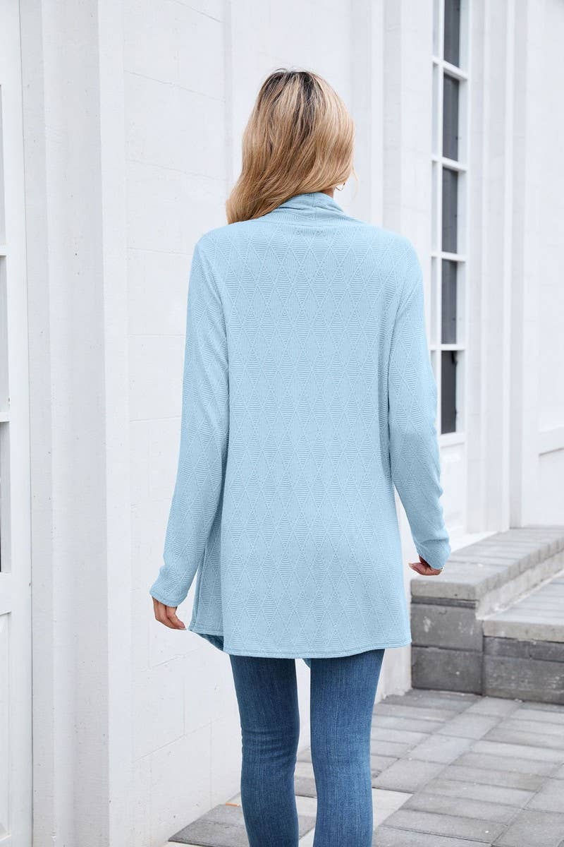 CWOCAL00859_CASUAL KNIT OPEN FRONT LONGLINE CARDIGAN