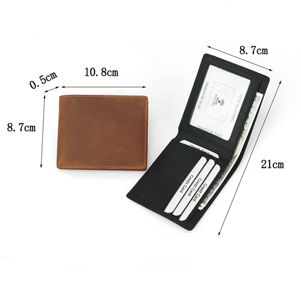 MEN RETRO FOLDABLE CARD WALLET_CWAB1332