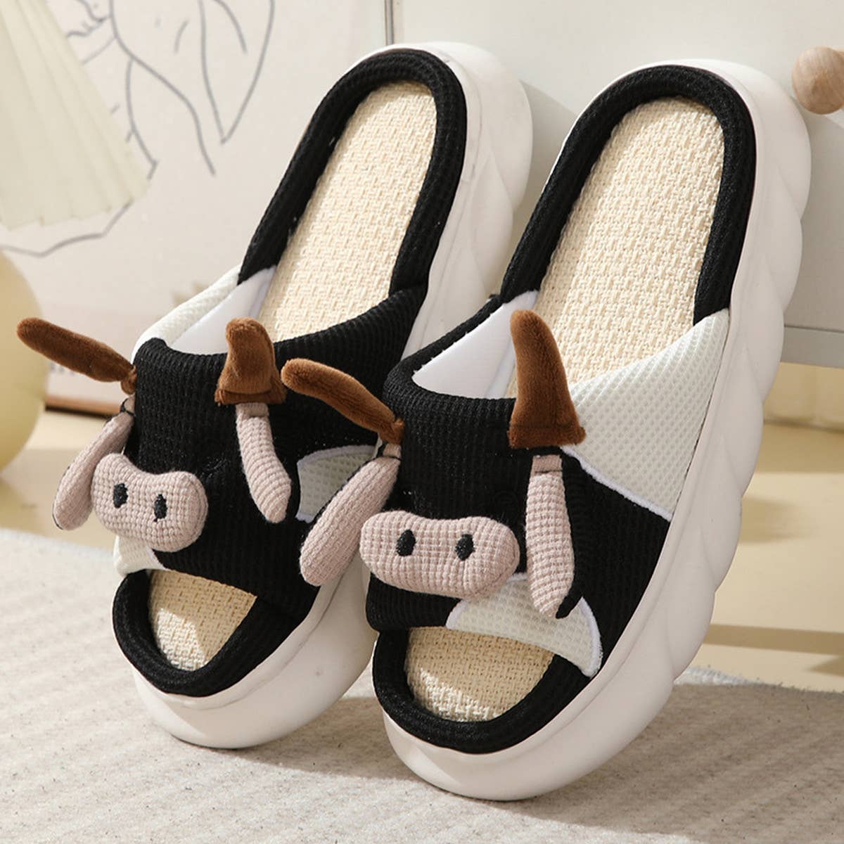 HOME CUTE CARTOON NON-SLIP SLIPPERS