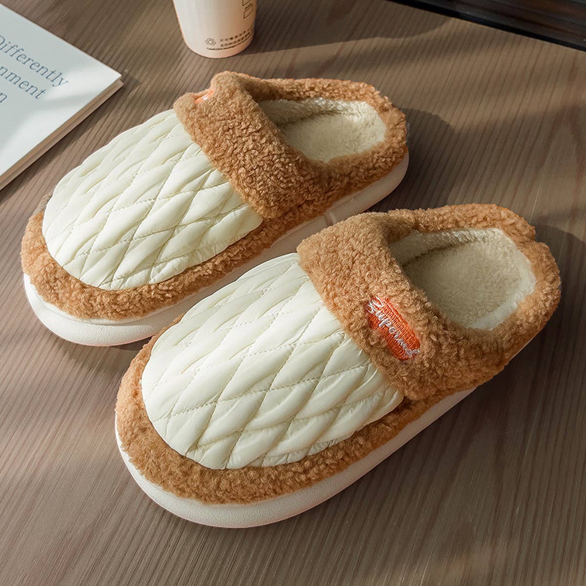 WINTER SLIPPERS WARM CUSHIONED SLIDES HOUSE SHOES_CWSHS0299