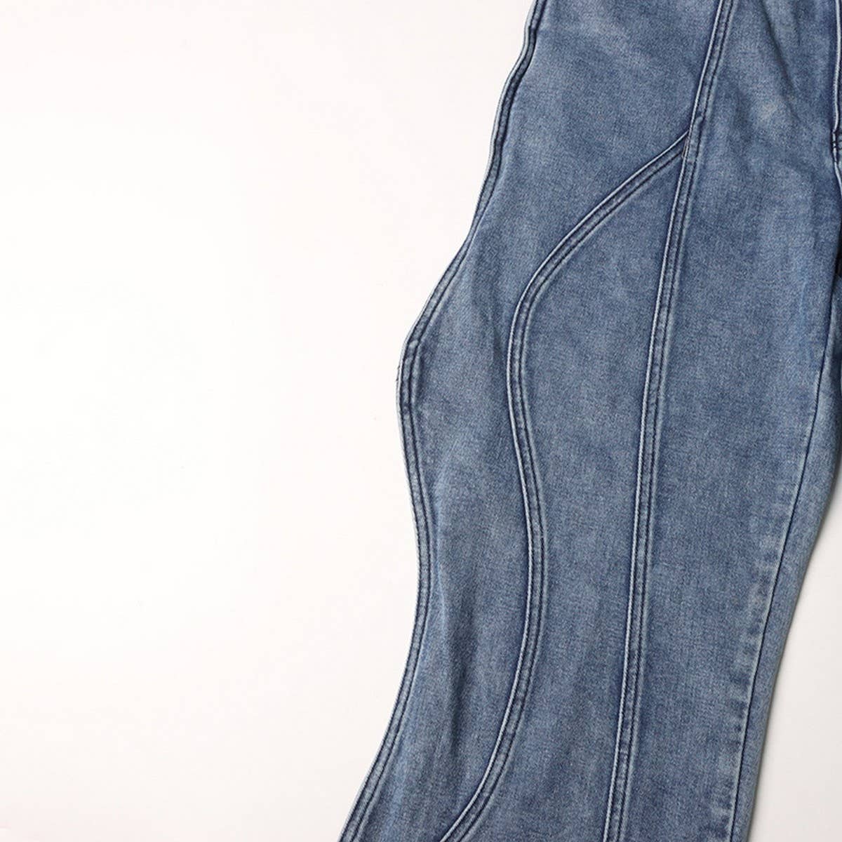 TRENDY PATCHWORK STRAIGHT LEG JEANS