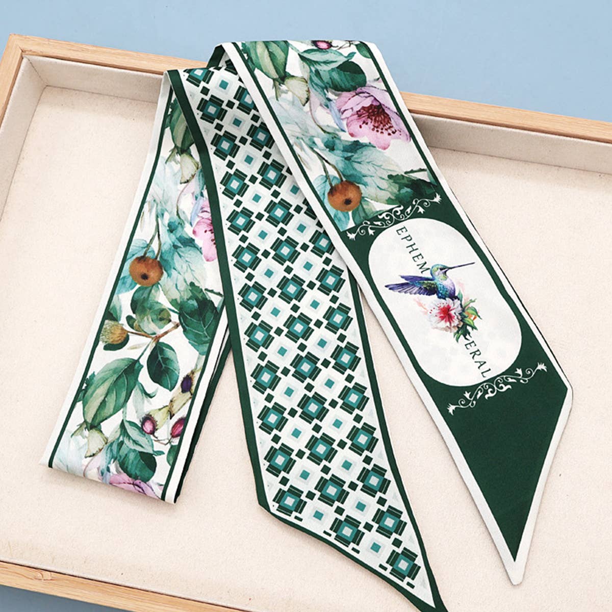 Fruit Print Twilly Scarf ? Hair Tie & Bag Ribbon