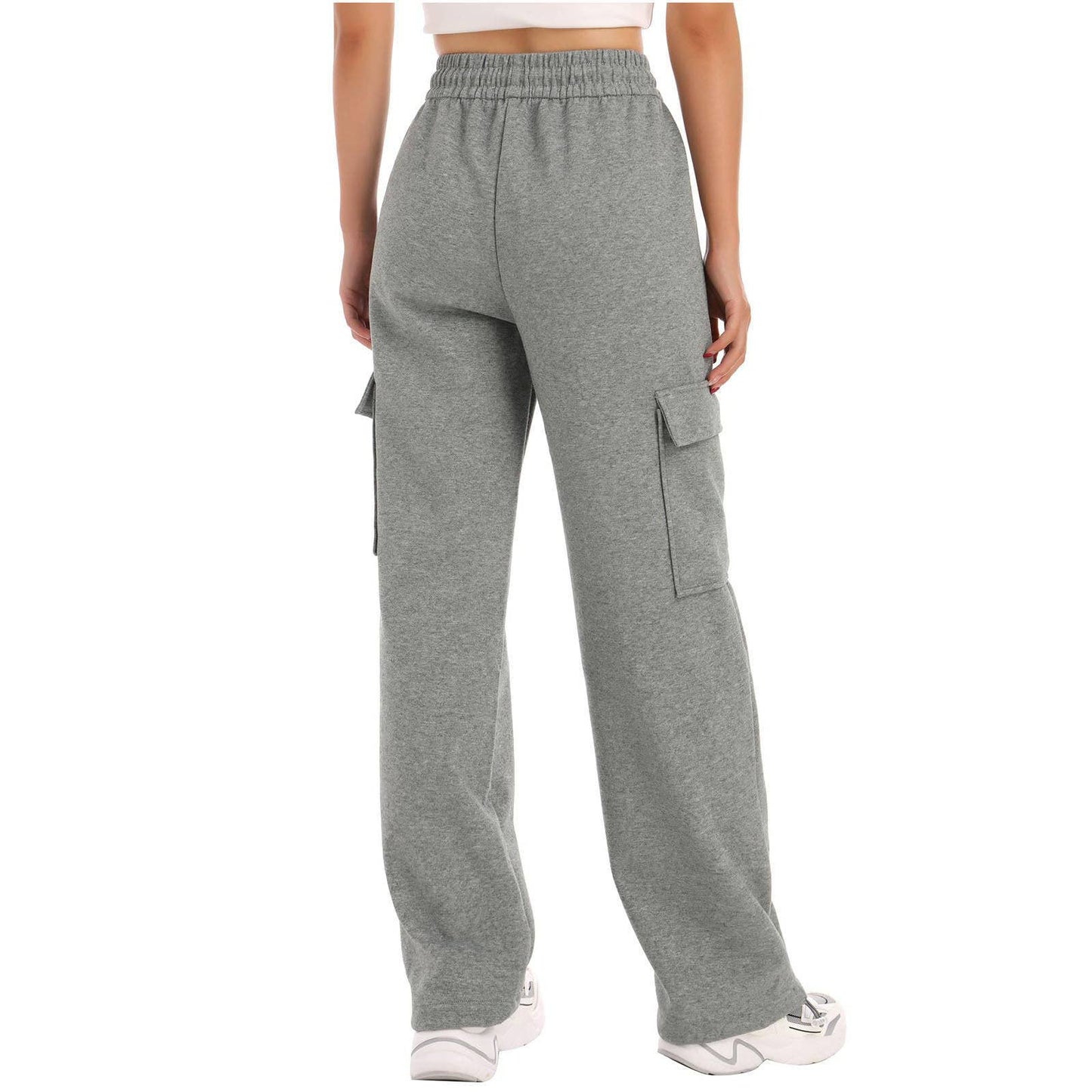 BELTED COMMUTER STRAIGHT-LEG SWEATPANTS