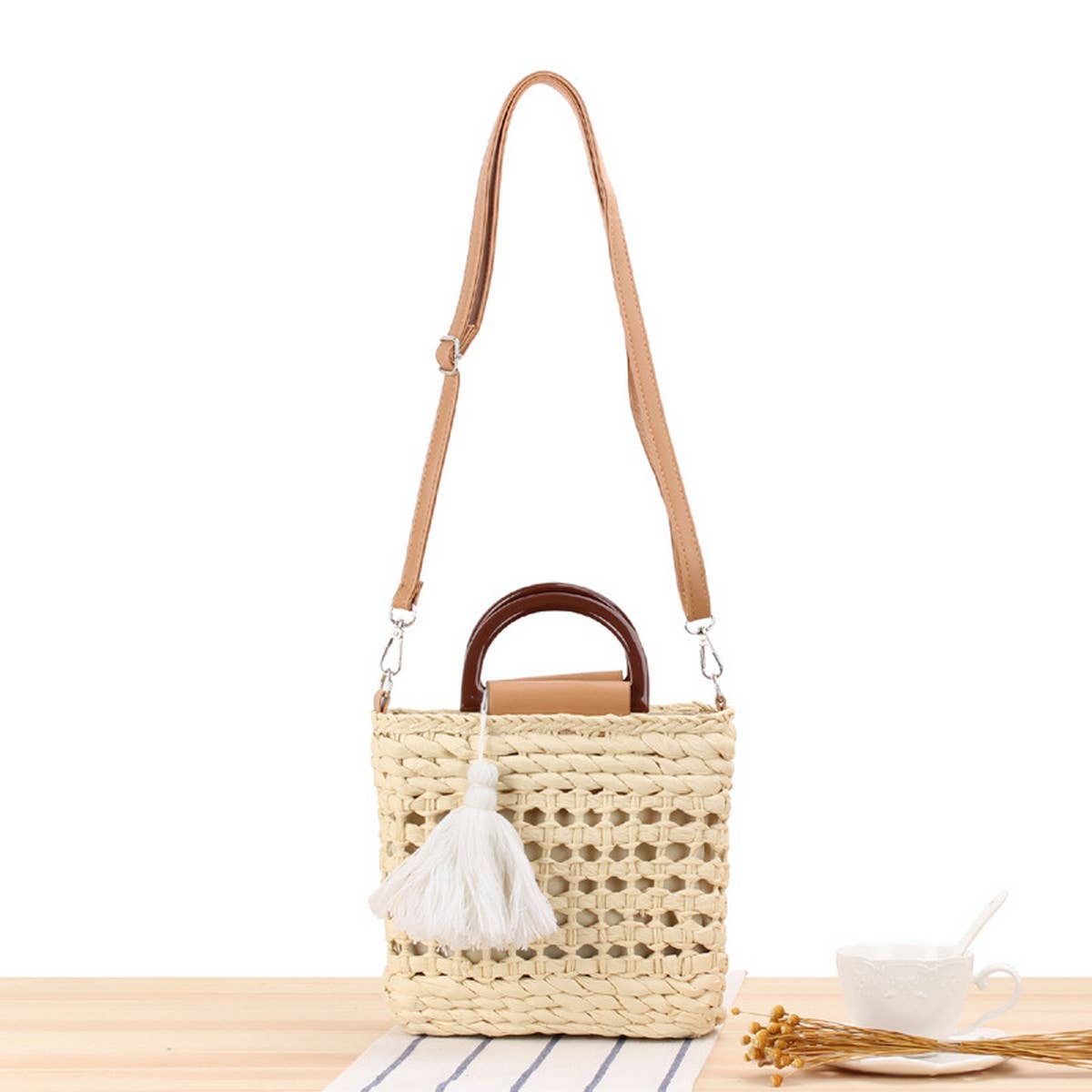 HAND-CARRY CROSS-BODY WOVEN BAG_CWAB2036