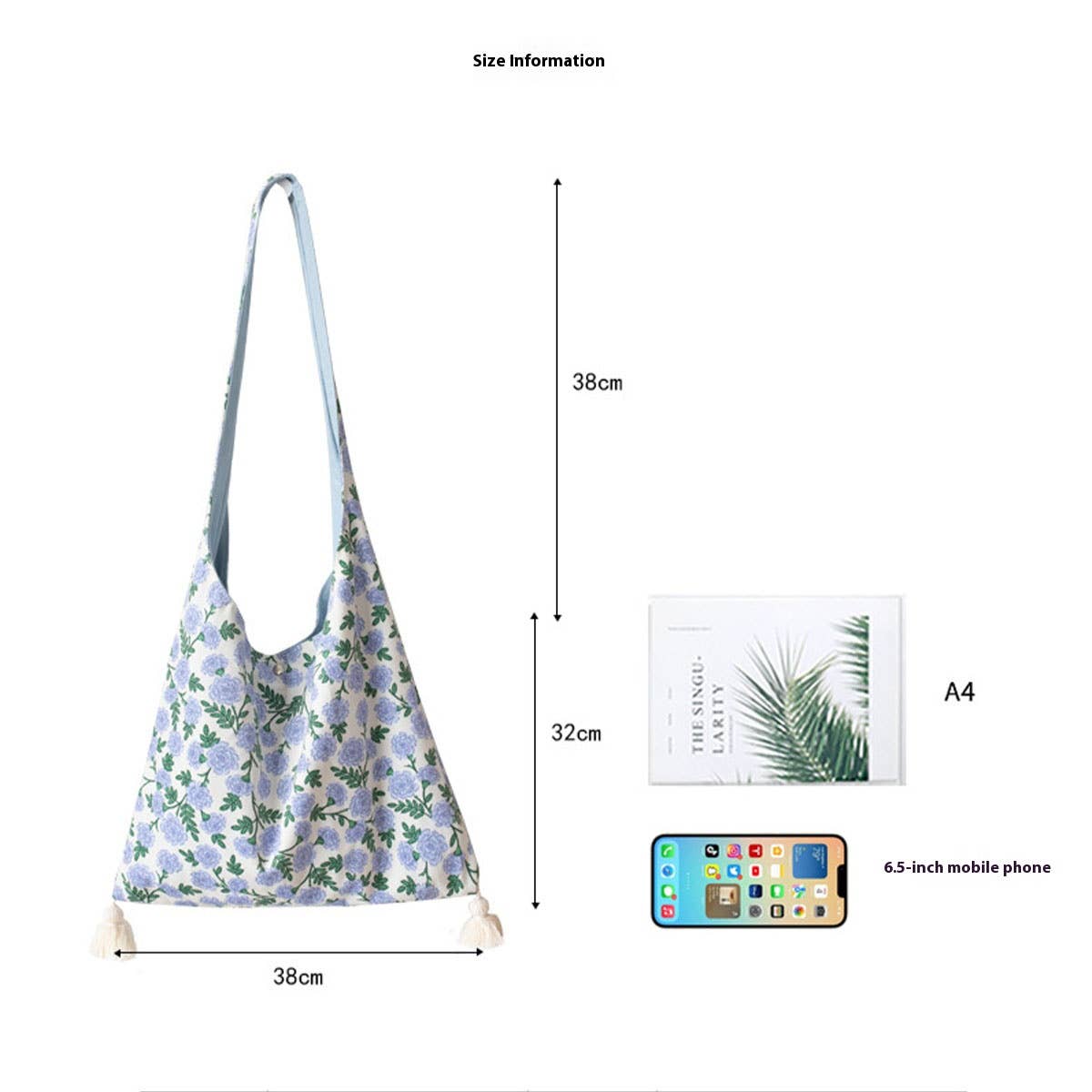 Ethnic Style Shoulder Bag for Girls, Canvas Tote_CWAB5658