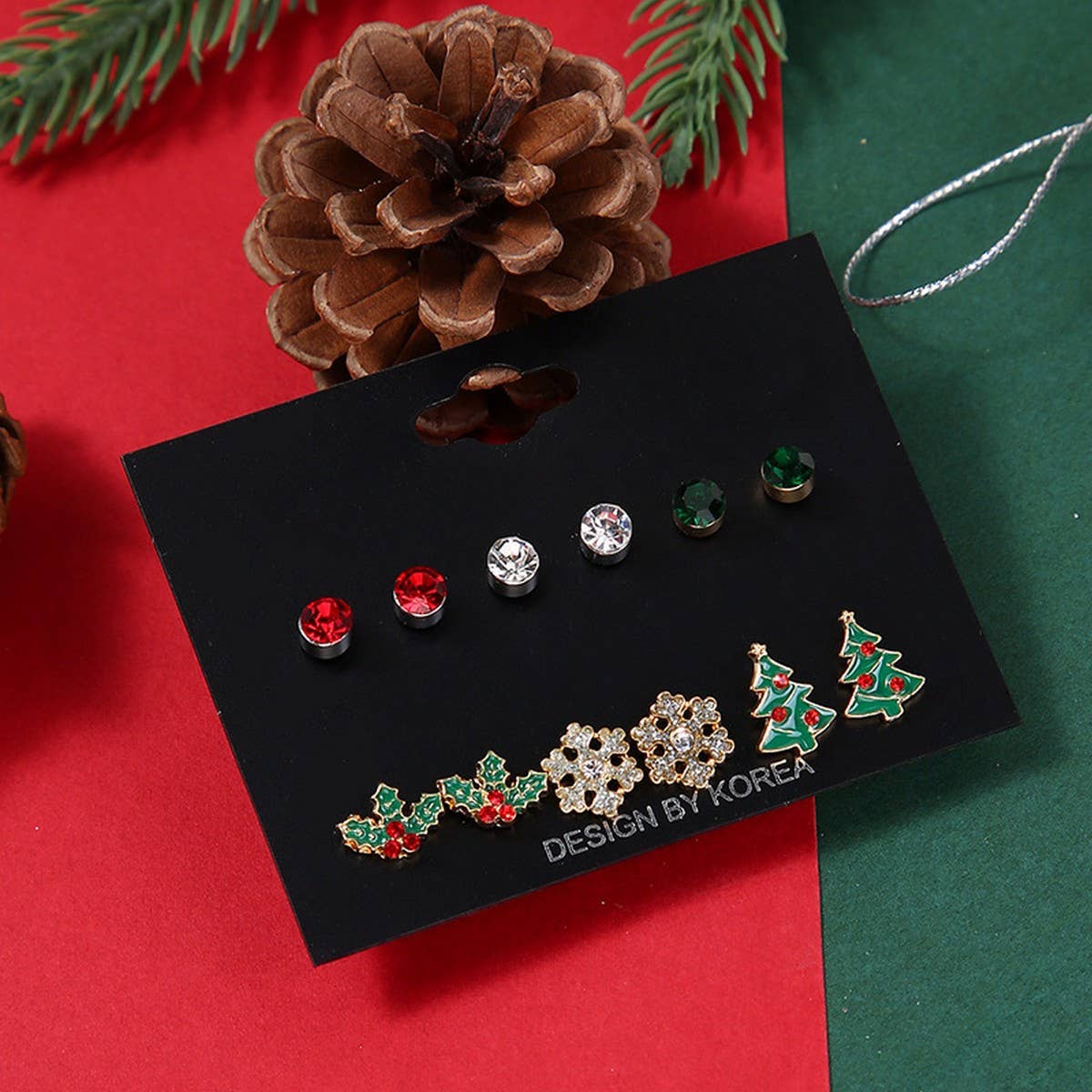 CHRISTMAS EARRING COMBINATION CARTOON EARRING SET