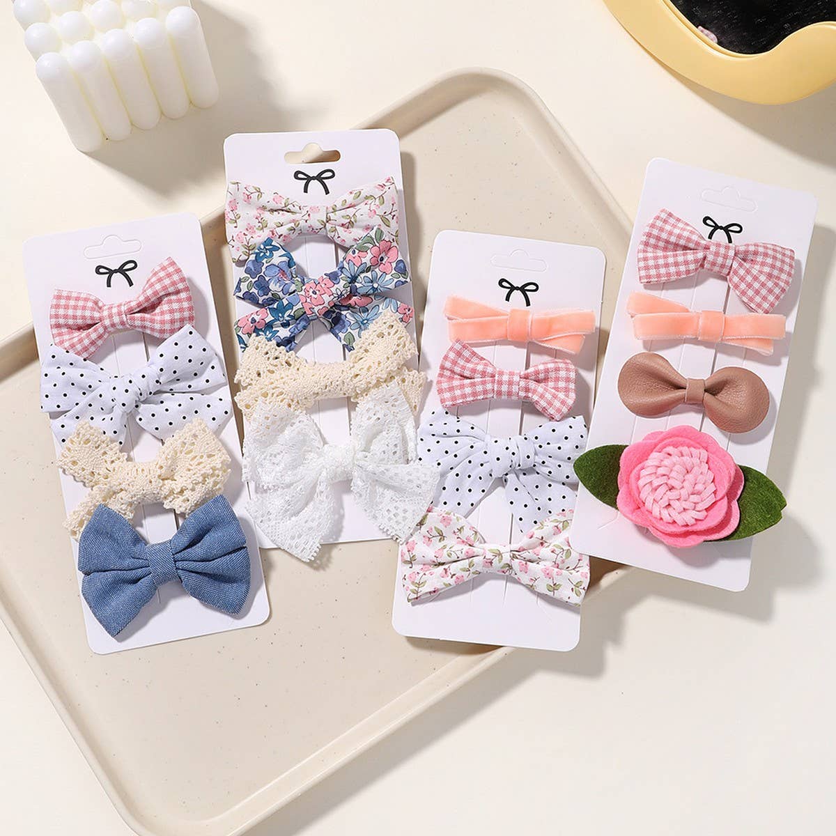 Baby Floral Print Hair Clip Set ??Christmas Style_CWAHA6745