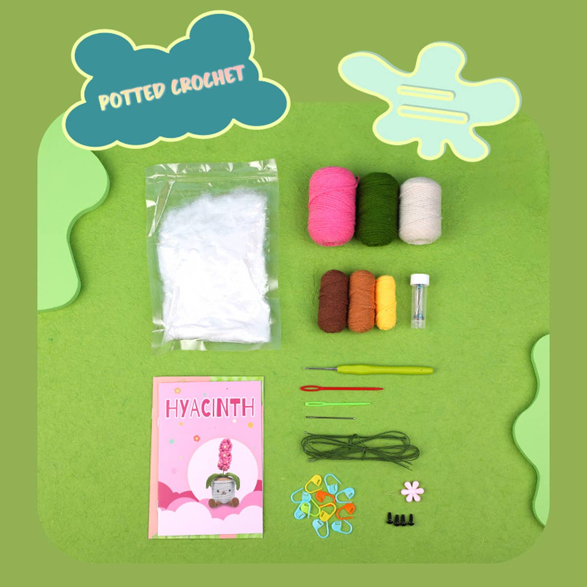 HAND KNITTED DIY BOUQUET CROCHET MATERIAL PACK