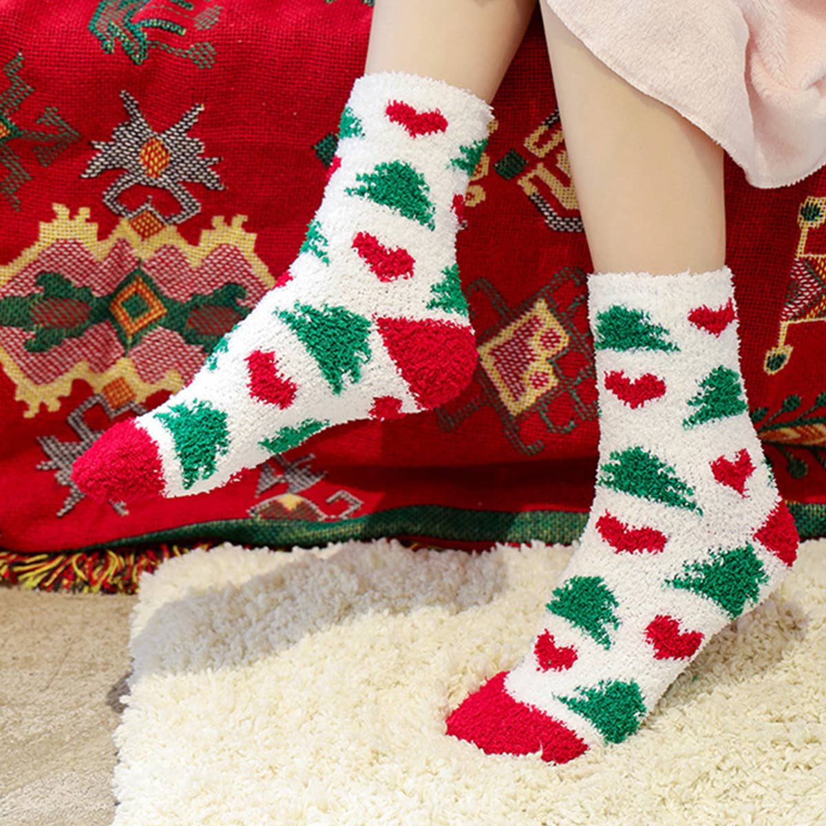 CHRISTMAS SOCKS GIFT BOX WARM MID-TUBE SOCKS