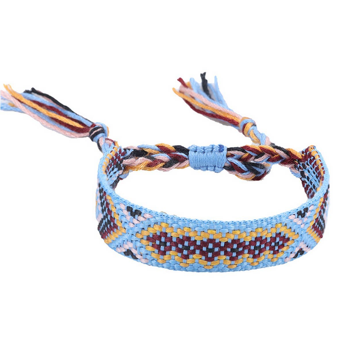 ETHNIC STYLE COLORFUL TASSEL WOVEN BRACELET