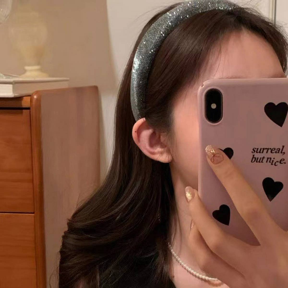 LIGHT LUXURY TEMPERAMENT SUPER SHINY HEADBAND