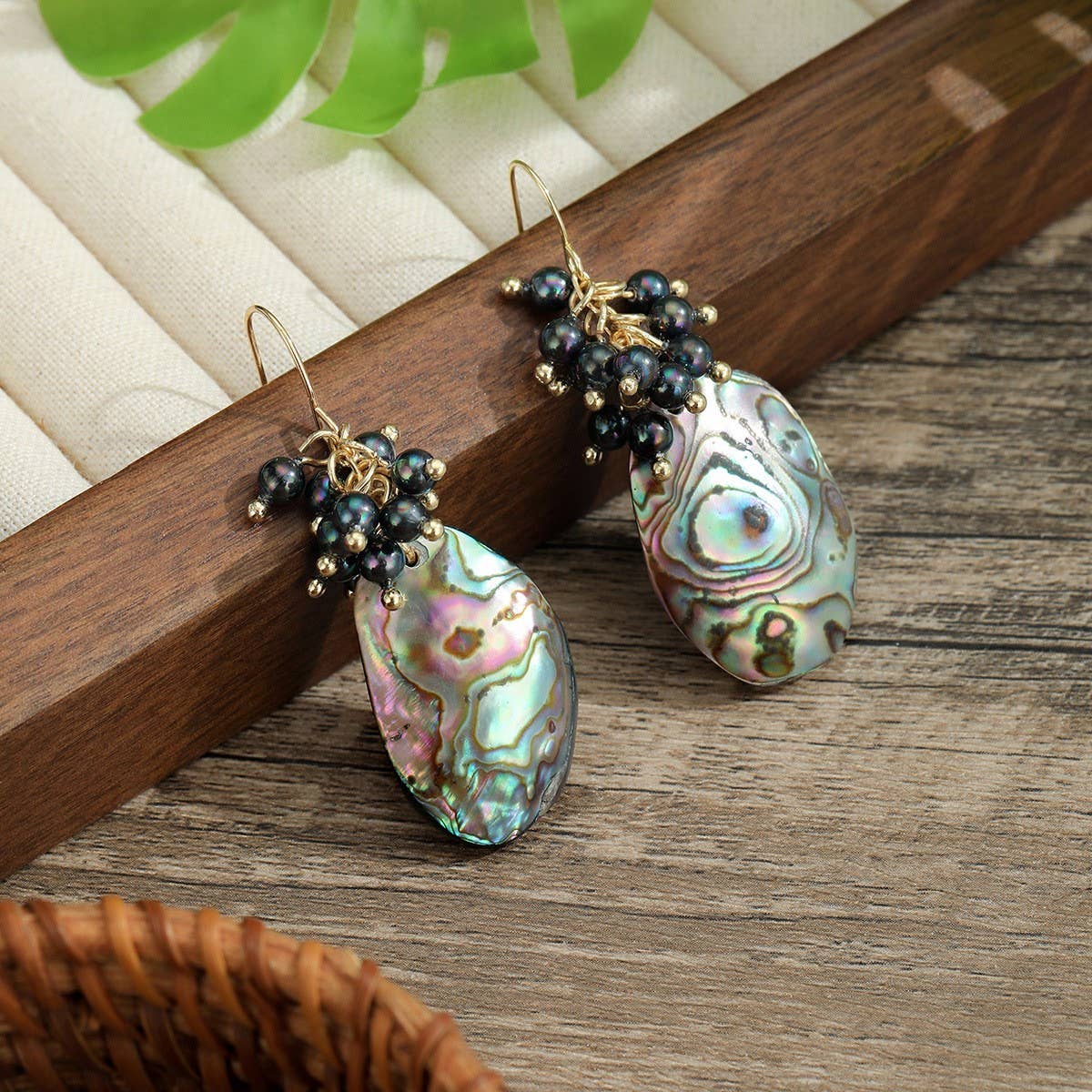 HIGH-END COLORFUL ABALONE SHELL EARRINGS