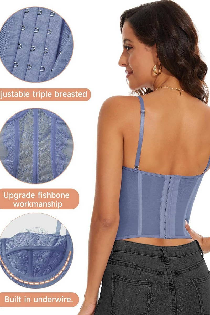 CWMT0005_LACE SUSPENDERS HERRINGBONE STEEL RING BRA