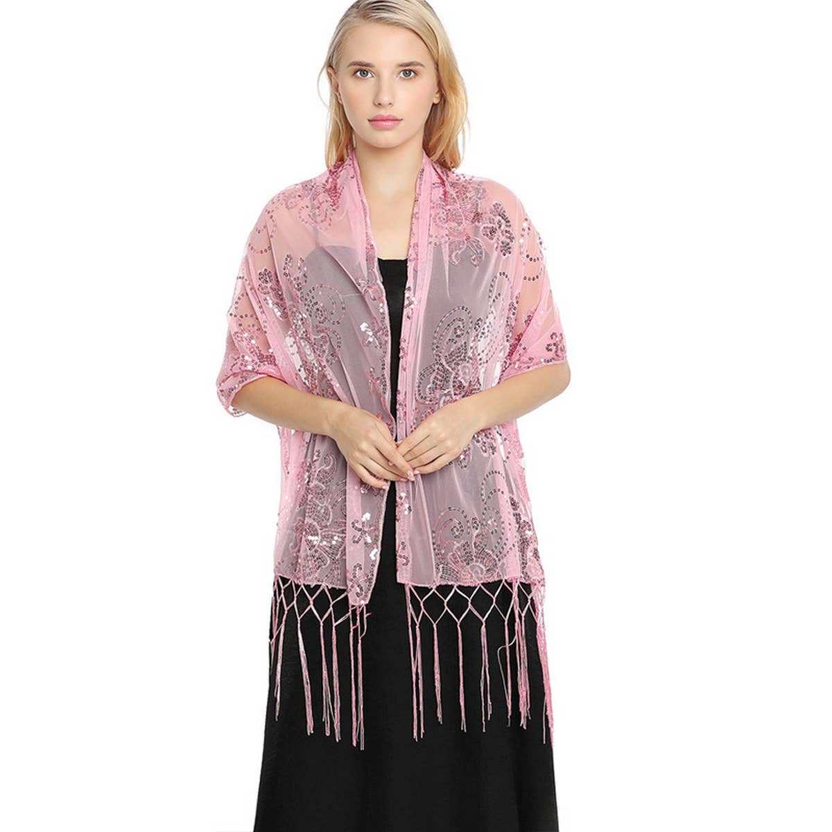 2024 NEW STYLE DINNER EMBROIDERED TASSEL SHAWL_CWASC1083