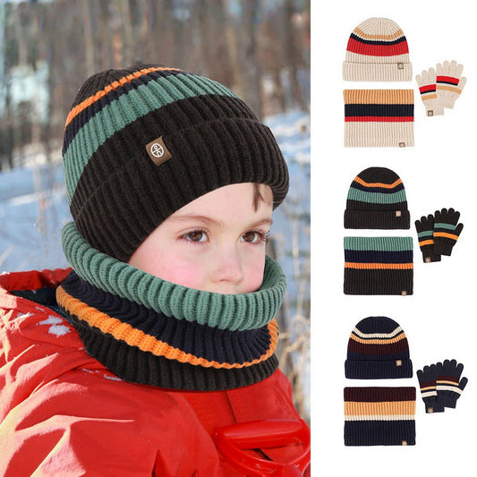 CHILDREN'S AUTUMN AND WINTER WARM THREE-PIECE SUIT