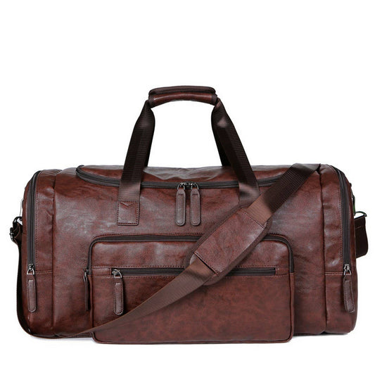 Men's PU Leather Travel Bag, Large Capacity_CWAB5168