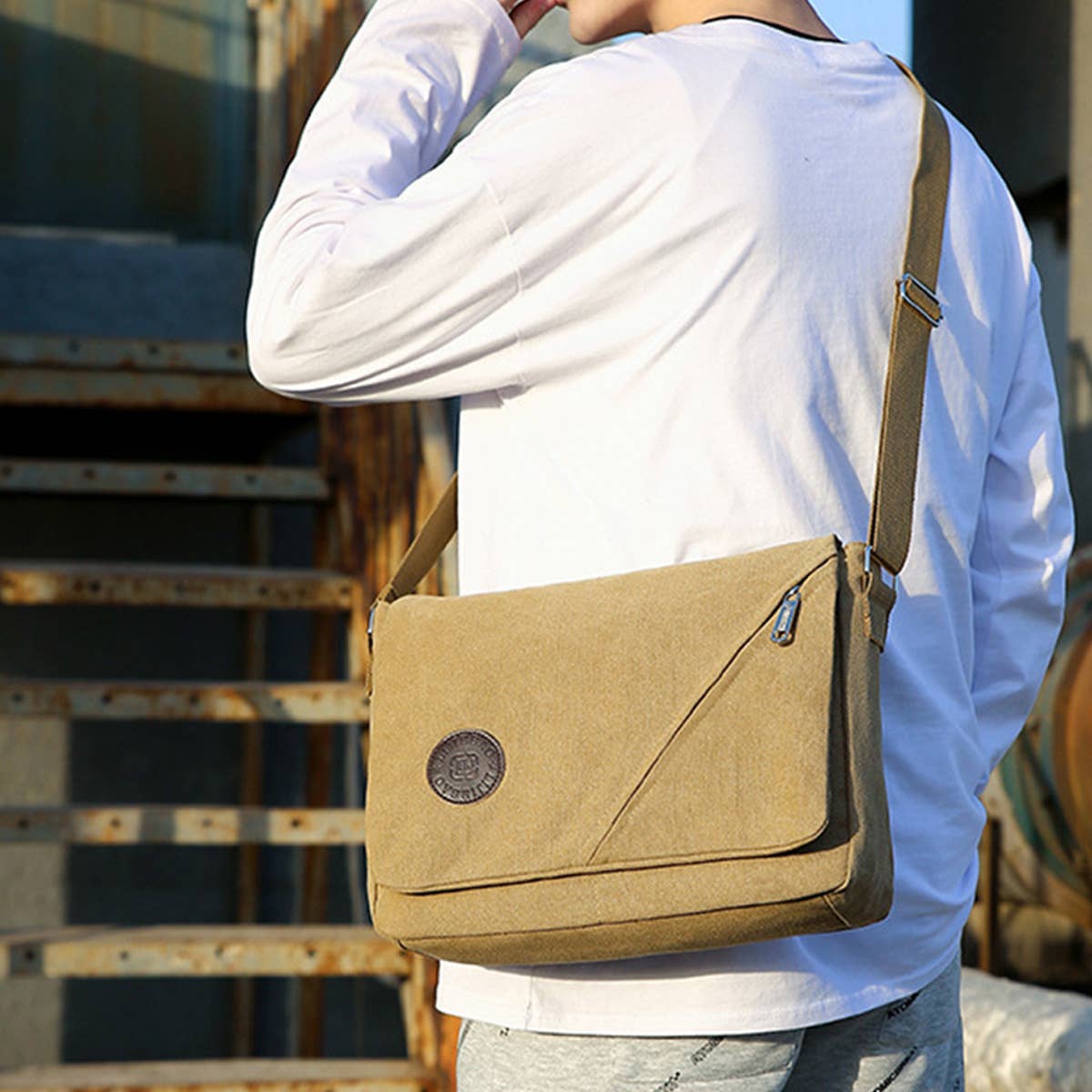 VINTAGE BACK-TO-SCHOOL CANVAS SATCHEL_CWAB2215