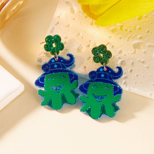 HALLOWEEN SKULL PRINT EARRINGS