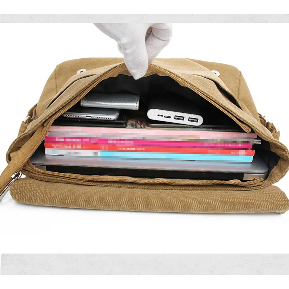 VINTAGE BACK-TO-SCHOOL CANVAS SATCHEL_CWAB2215