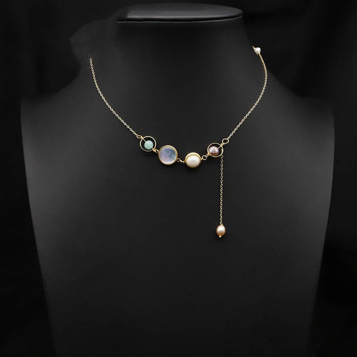 ALL-MATCH NATURAL FRESHWATER PEARL NECKLACE_CWAJE3858
