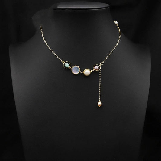 ALL-MATCH NATURAL FRESHWATER PEARL NECKLACE_CWAJE3858
