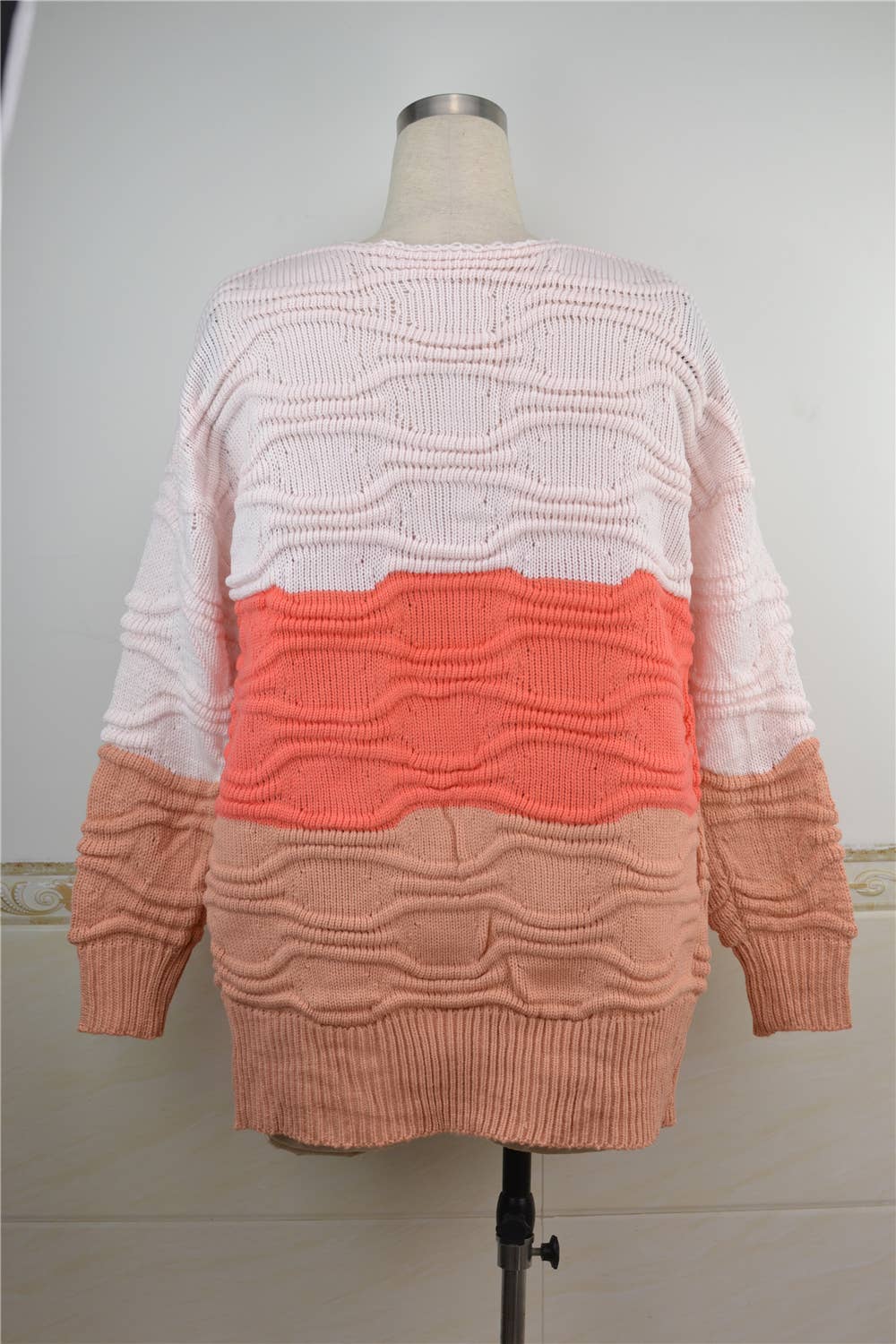 Patchwork Personality Fashion Knit Cardigan_Cwocal0962