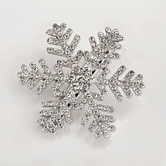 Fashionable rhinestone snowflake side hairpin