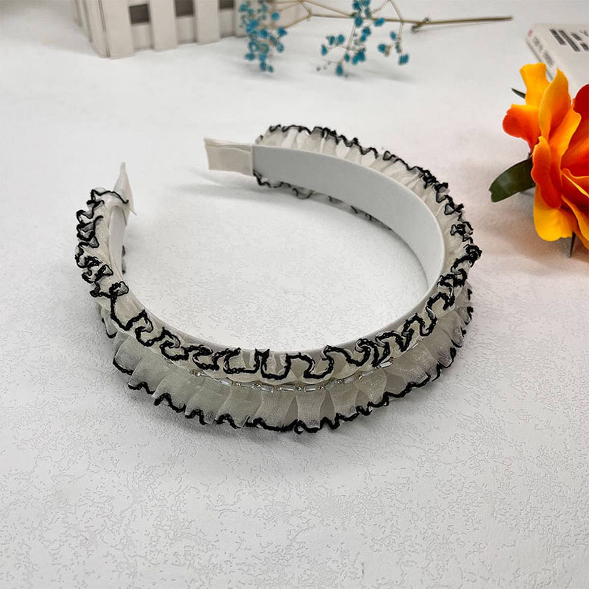 CASUAL RHINESTONE MESH HEADBAND_CWAHA2585