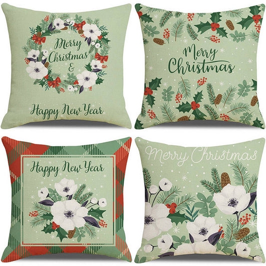 NEW GREEN SMALL FRESH PLANT FLOWER PILLOWCASE