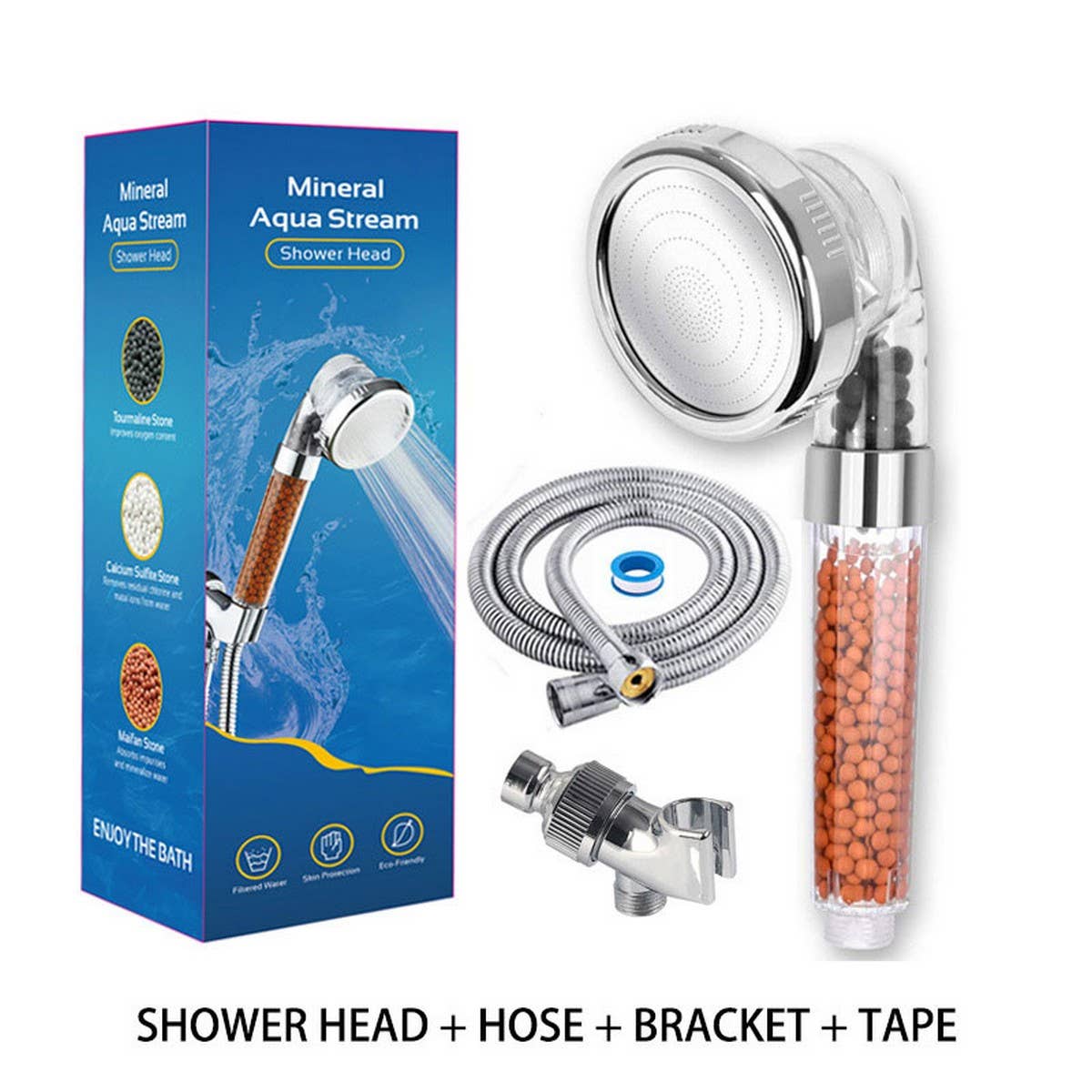 NEGATIVE ION BOOSTER ADJUSTABLE SHOWER SET