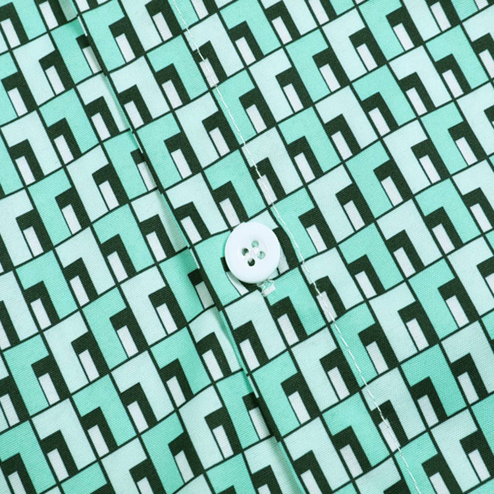 PLAID PATCHWORK LACE-UP LONG-SLEEVED DRESS