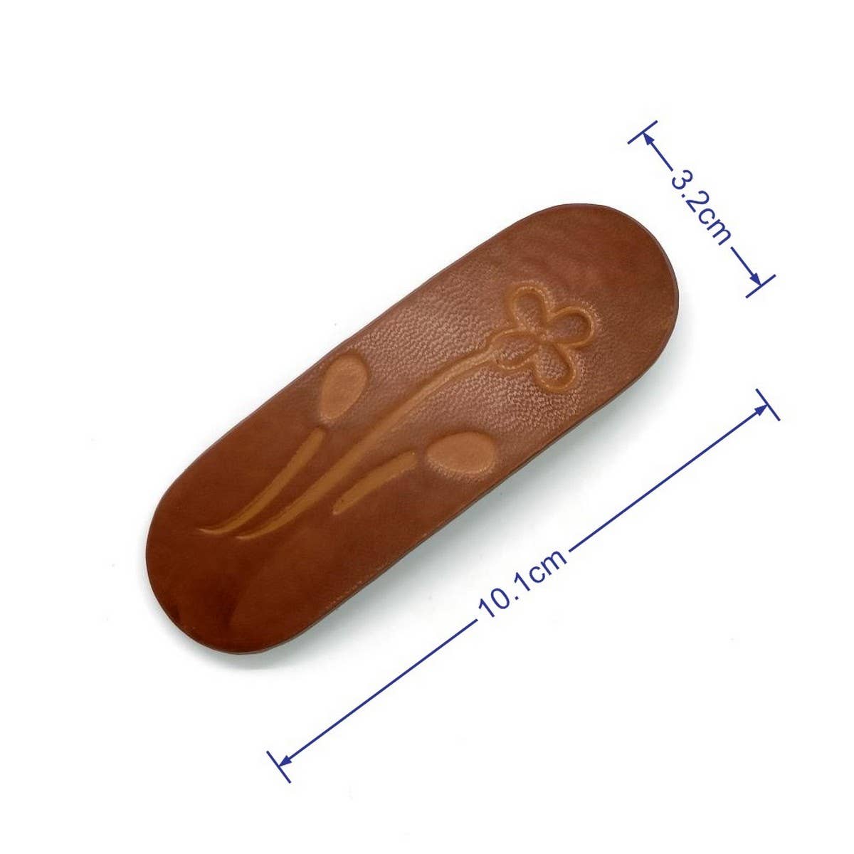 New Violet Four-Petal Carved Painted Hair Clip_CWAHA6355