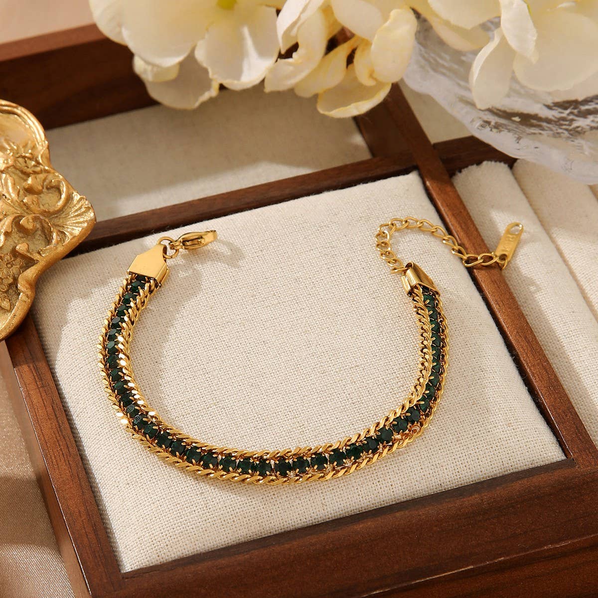 COLORFUL DIAMOND SNAKE BRACELET