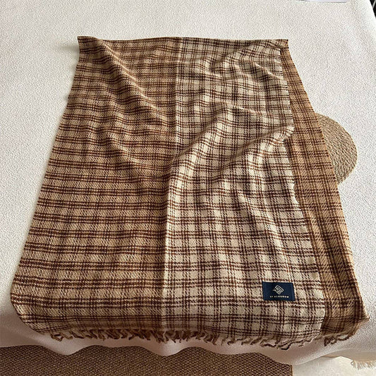 Vintage Plaid Scarf ? Soft Warm Winter Wrap