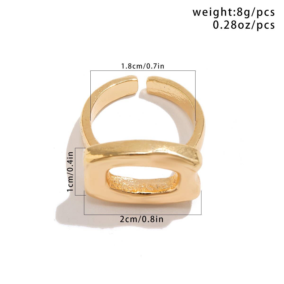 SIMPLE ASYMMETRICAL STATEMENT FRENCH RING
