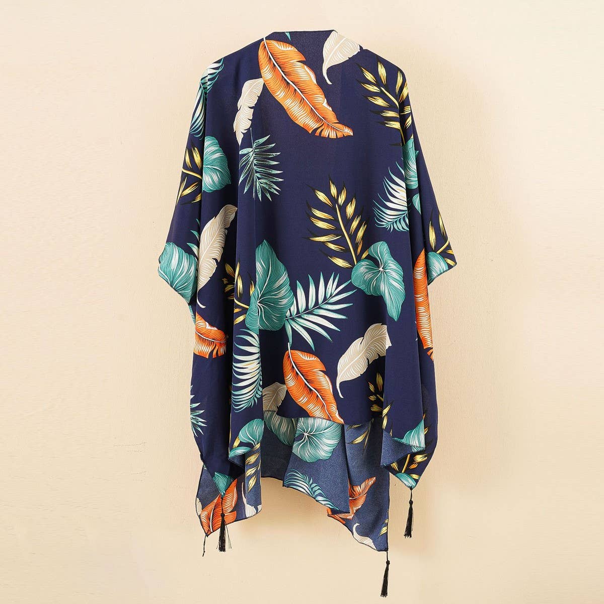 FLOWER PRINT FRONT OPEN KIMONO FOR SUMMER CARDIGAN