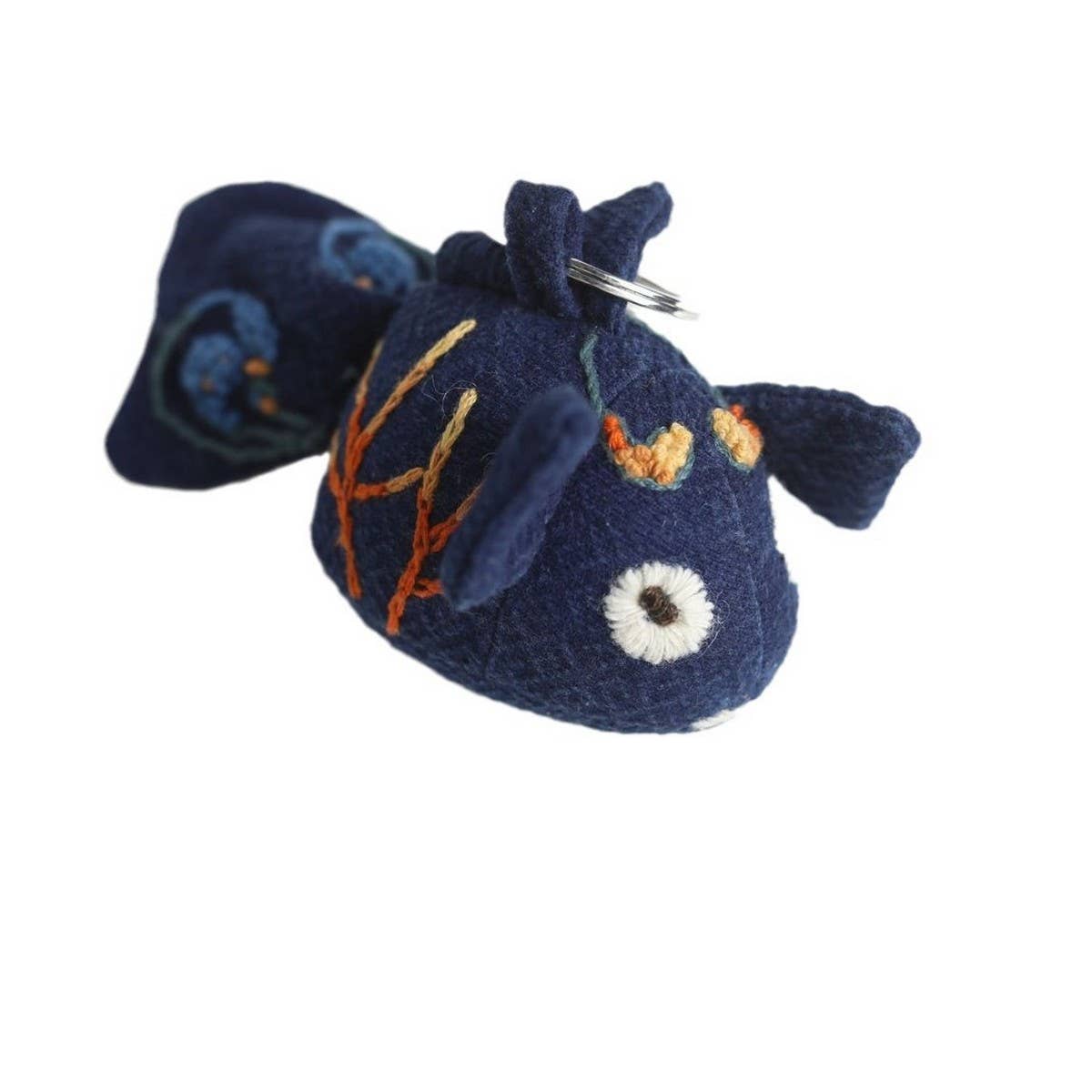 Embroidered Coral Fish Plush Charm