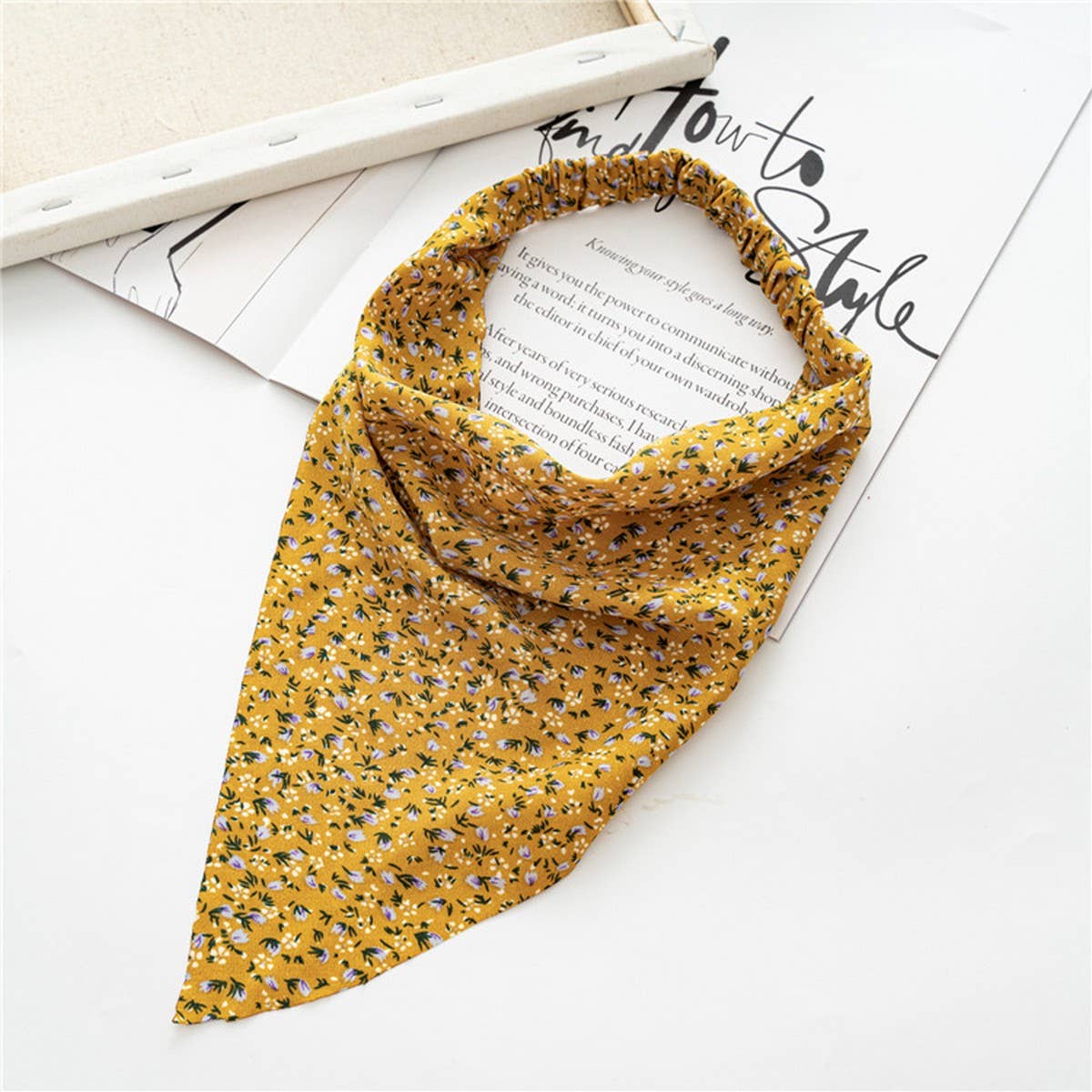TRIANGLE SCARF ELASTIC HEADBAND HAIR ACCESSORIES