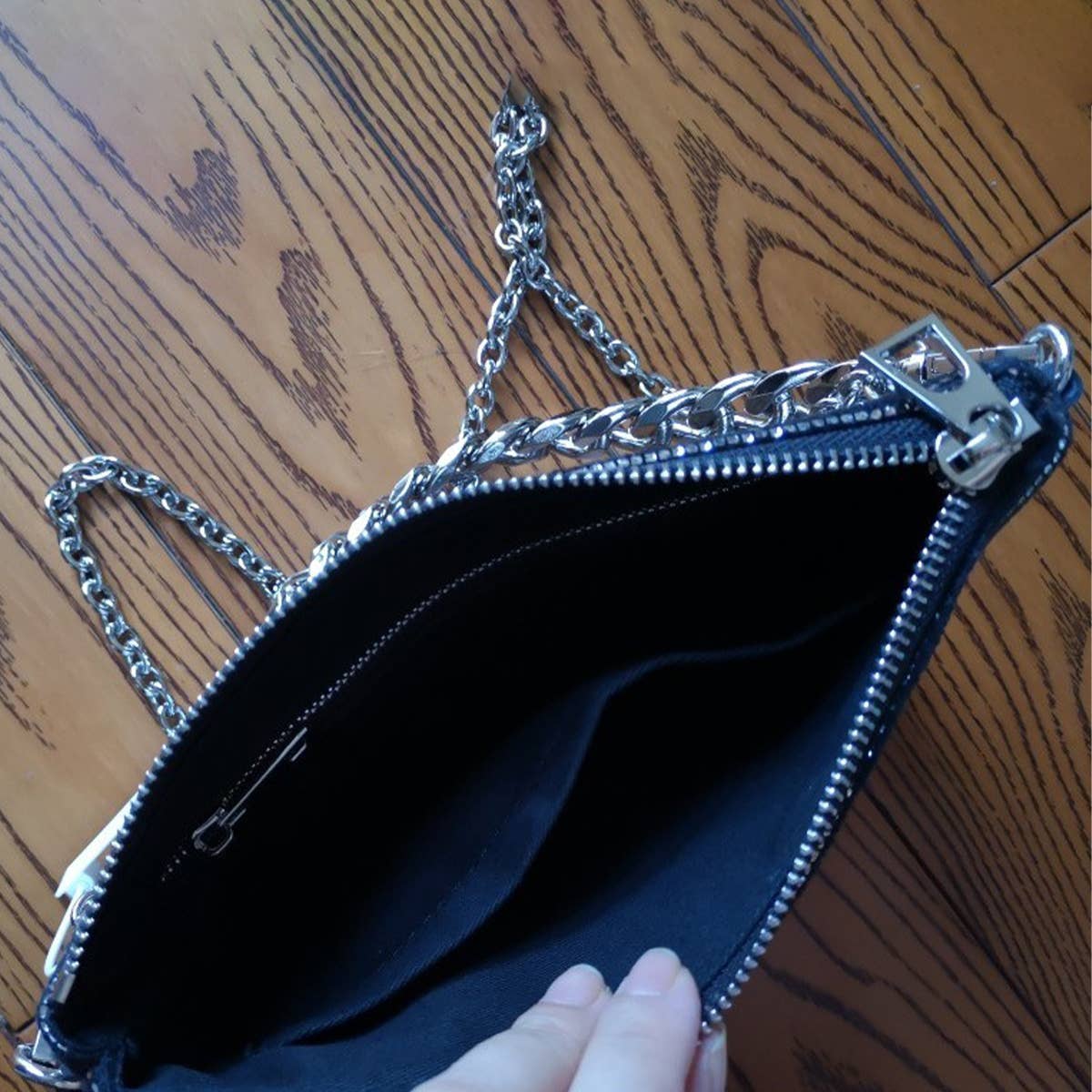 SILVER SEQUIN HANDBAG SHOULDER BAG_CWAB1391