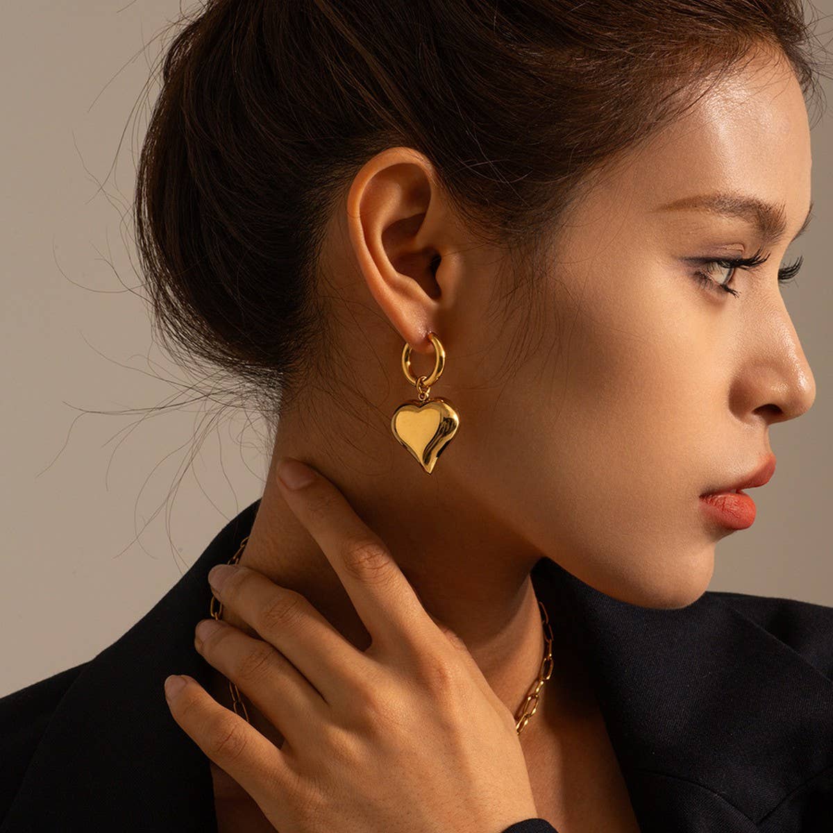 HEART PENDANT HIGH-END TEMPERAMENT EARRINGS