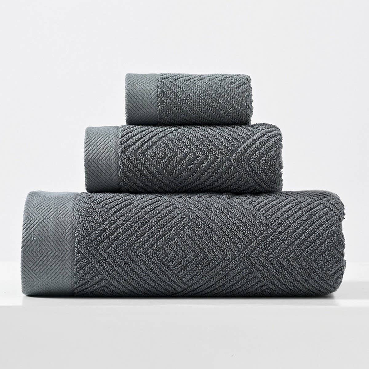 HOUSEHOLD THICK BATH TOWEL THREE PIECE SET