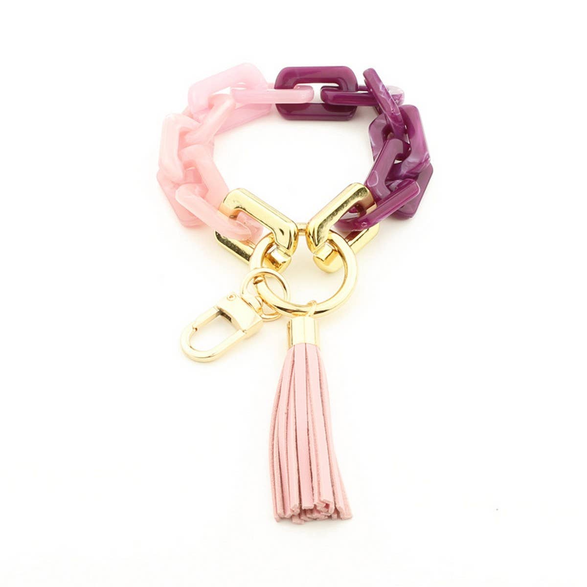 Colorful Acrylic Bracelet Keychain Resin Hand Strap_CWAB5020