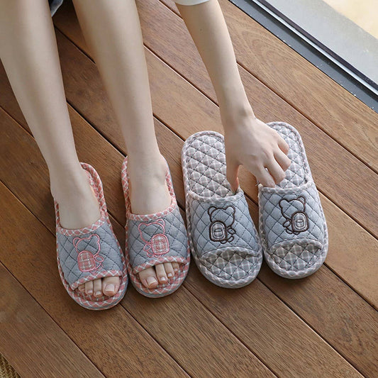 Cartoon Backpack Couple Slippers with Grip Sole_CWSHF0205