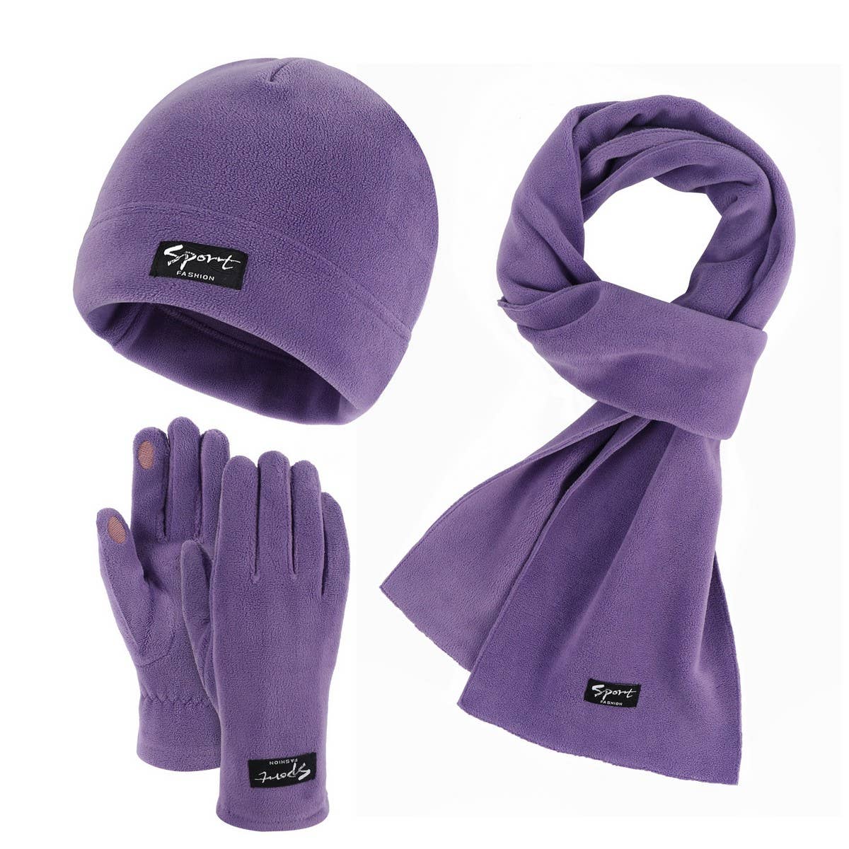 WINTER OUTDOOR COLD-PROOF HAT THREE-PIECE SET