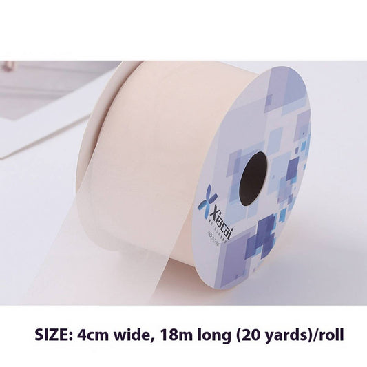 GOLD SATIN FROSTED RIBBON DECORATIVE RIBBON